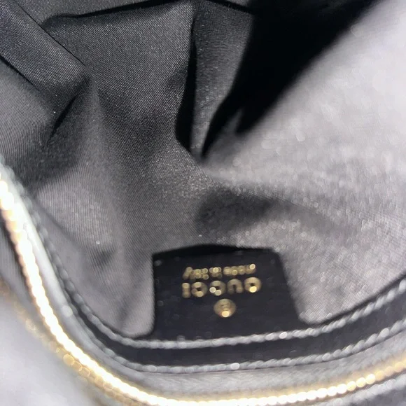 Gucci Black Python-Embossed Leather Bamboo Tassel Hobo Bag with Gold Corners - Picture 7 of 8